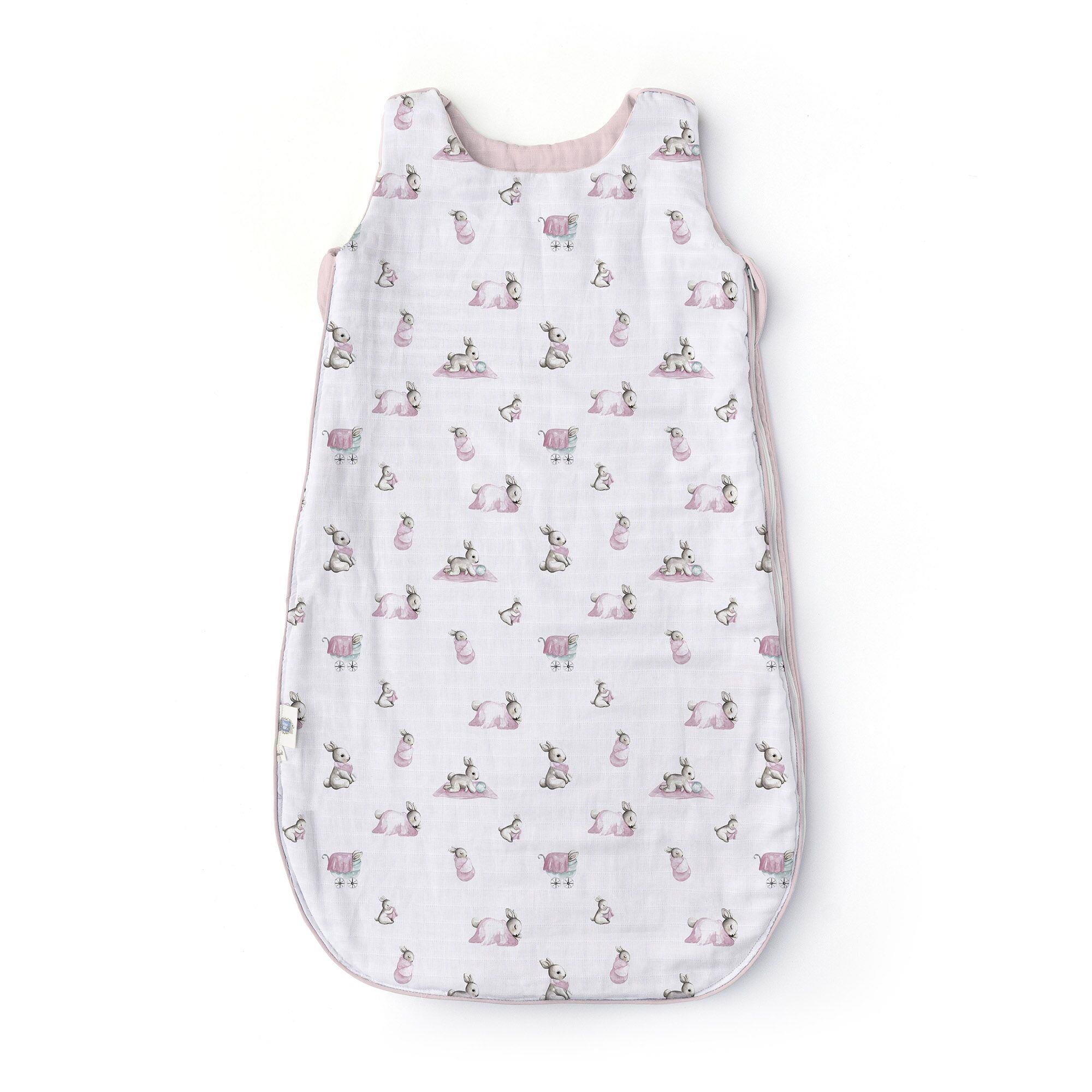 Deux Lapins Bébé Lapin Rose Kışlık Müslin Bebek Uyku Tulumu 1.85 TOG