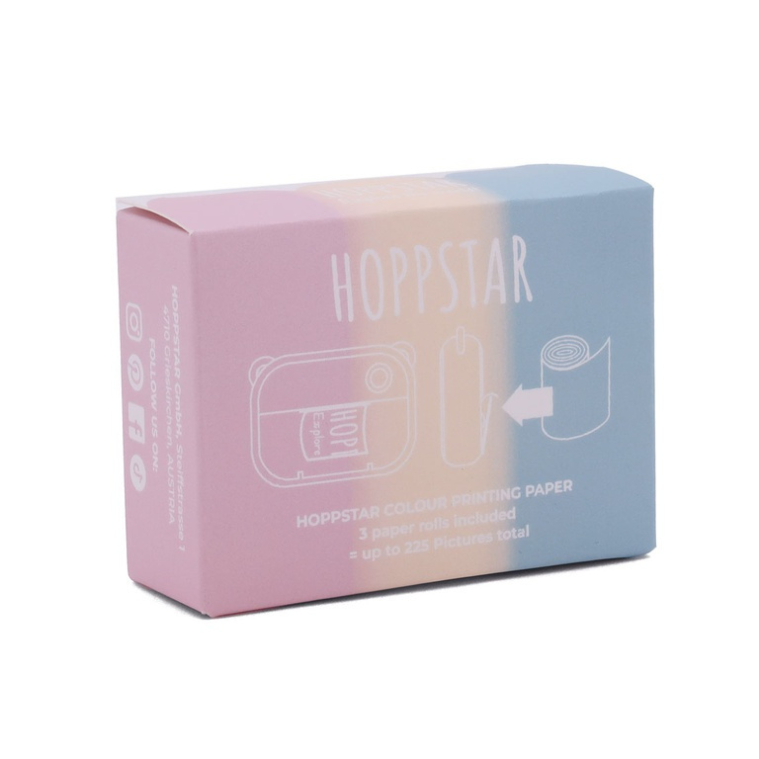 Hoppstar Renkli Kağıt Rulo 3'lü Paket 12426
