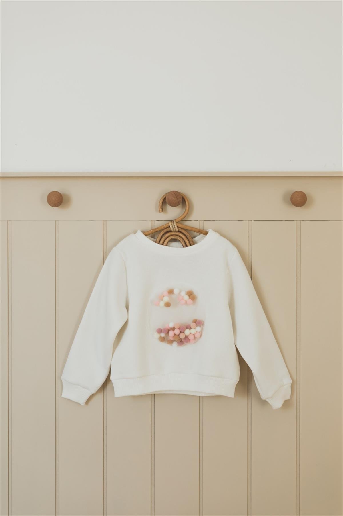 La Pomponnette Emily Ekru Ponponlu Sweatshirt