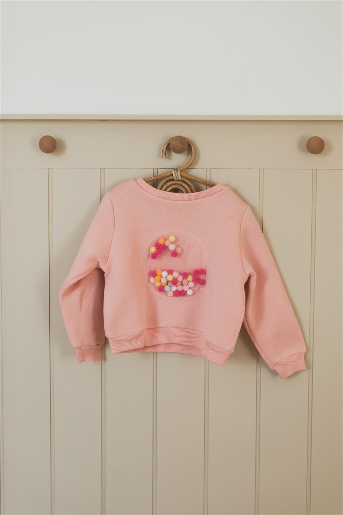 La Pomponnette Perla Pembe Ponponlu Sweatshirt