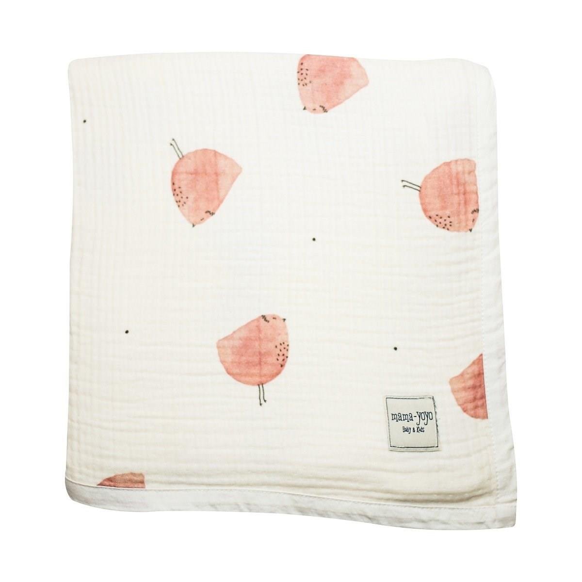 Mama Yoyo Organik 4 Kat Müslin Bebek Battaniyesi - Big Bird