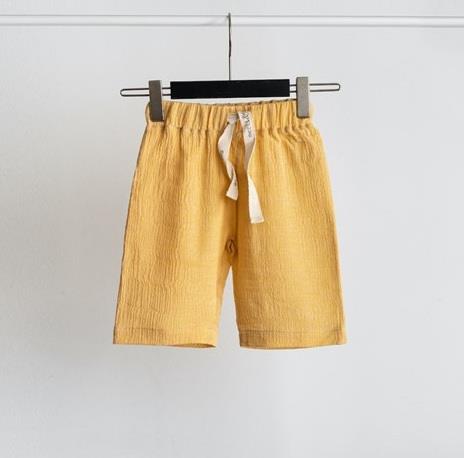 Merli&Rose Şile Bezi Şort | Hardal