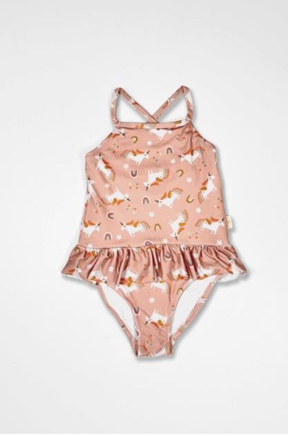 Miela Kids Rainbow Unicorn Kız Çocuk Mayo