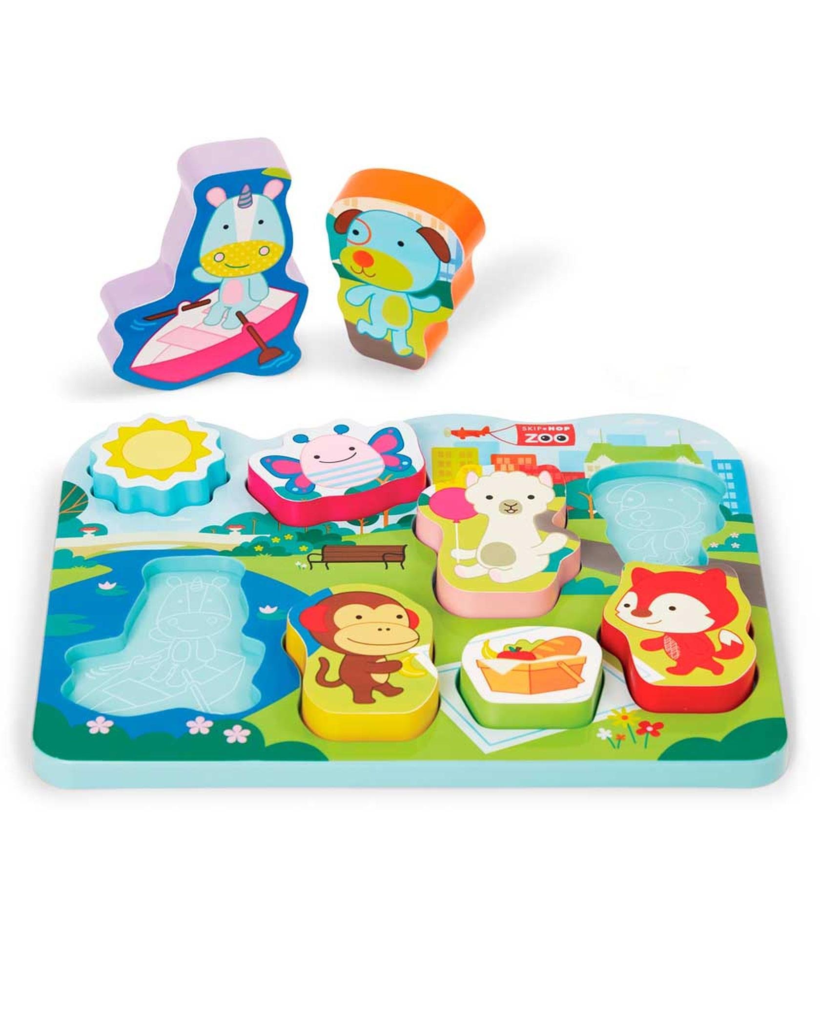 Skip Hop Zoo 3 Boyutlu Eşleştirme Oyunu Parktaki Dostlar 9 Parça Set 12 Ay+