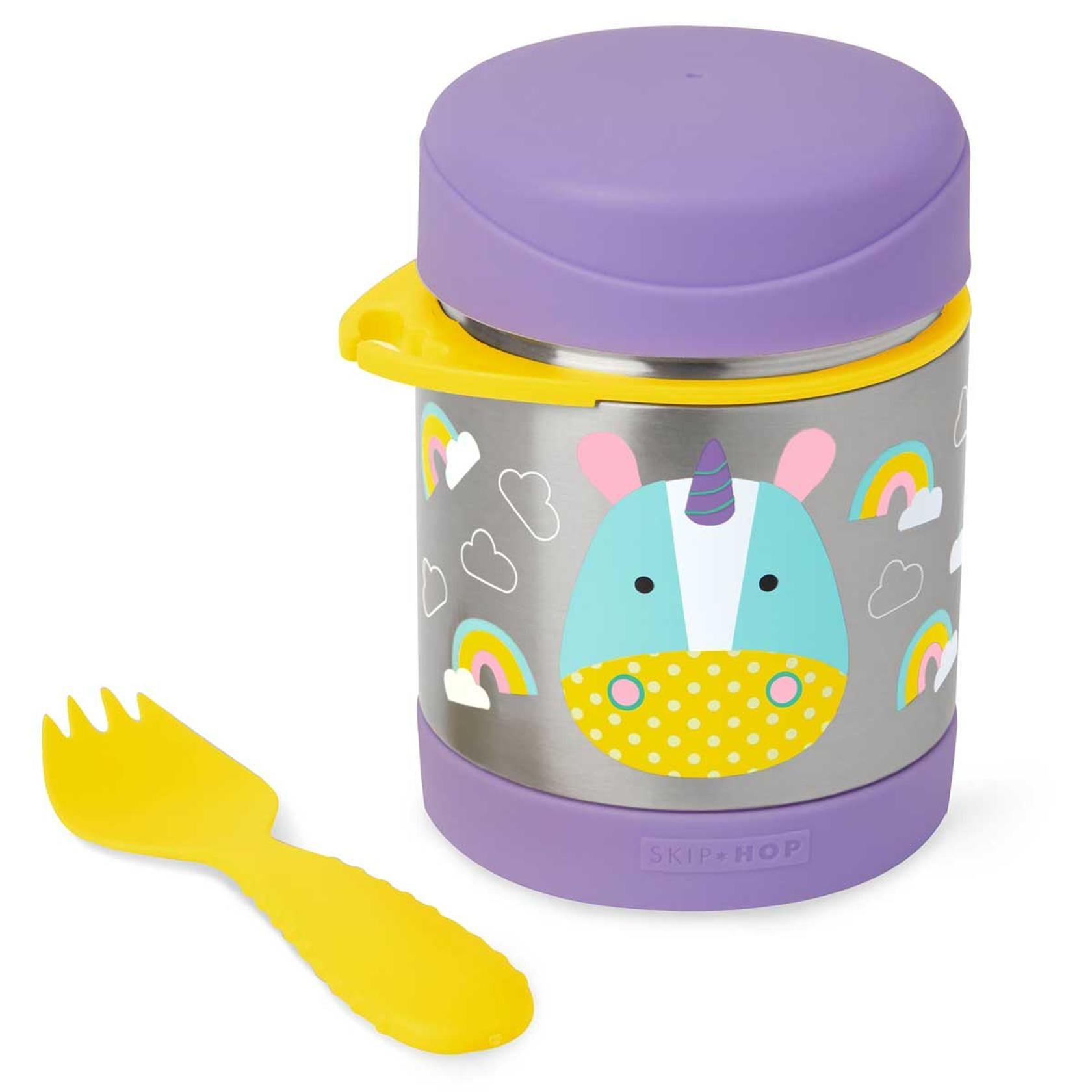 Skip Hop Zoo Paslanmaz Çelik Mama Saklama ve Taşıma Termosu Unicorn 2 Parça Set
