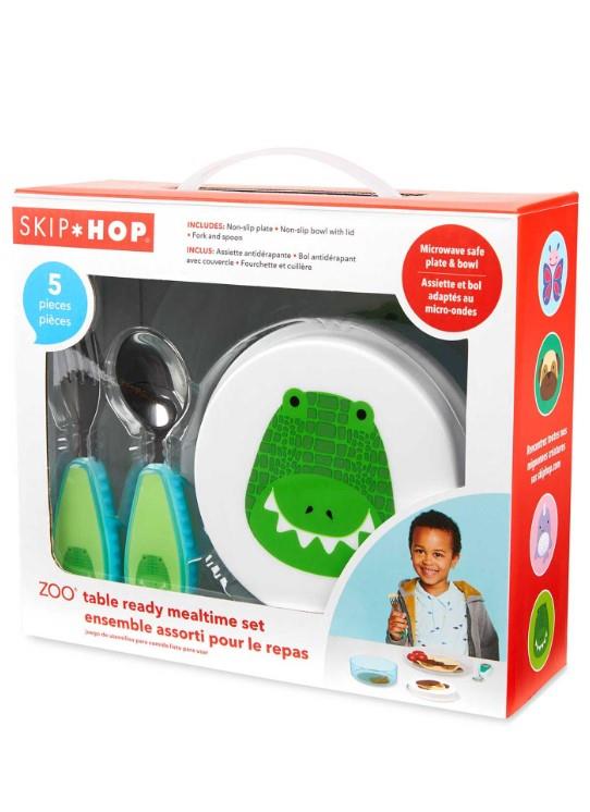 Skip Hop Zoo Tabak Kase Çatal Kaşık Seti Timsah