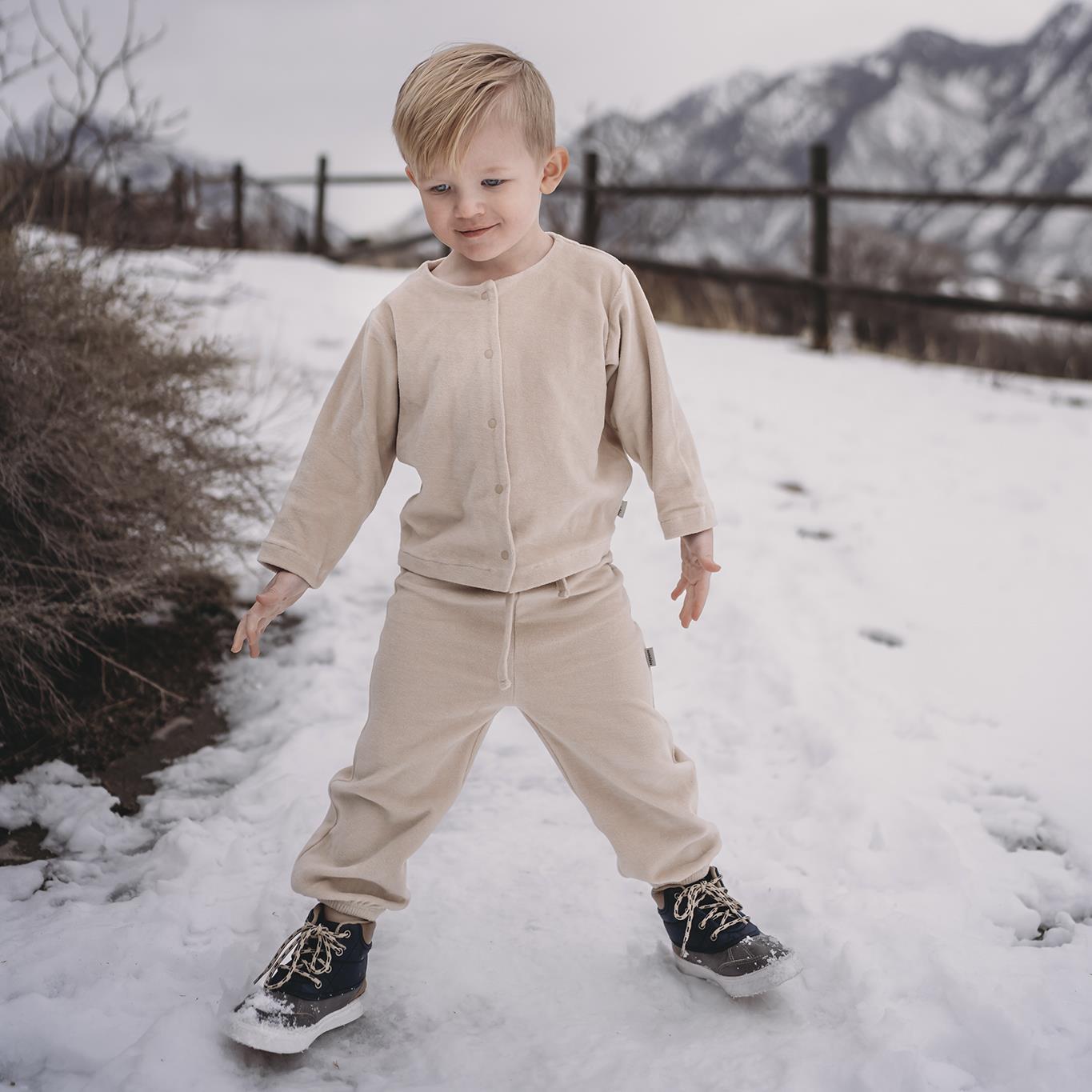 Antebies Bej Kadife Pantolon