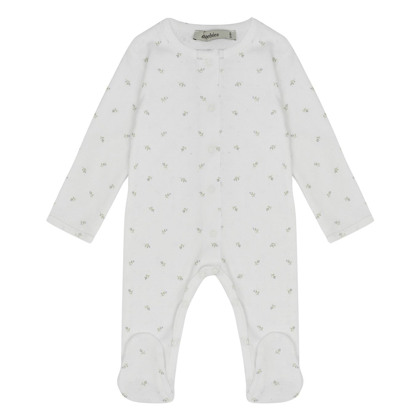 Antebies Jakarlı Mini Çiçek Patikli Tulum