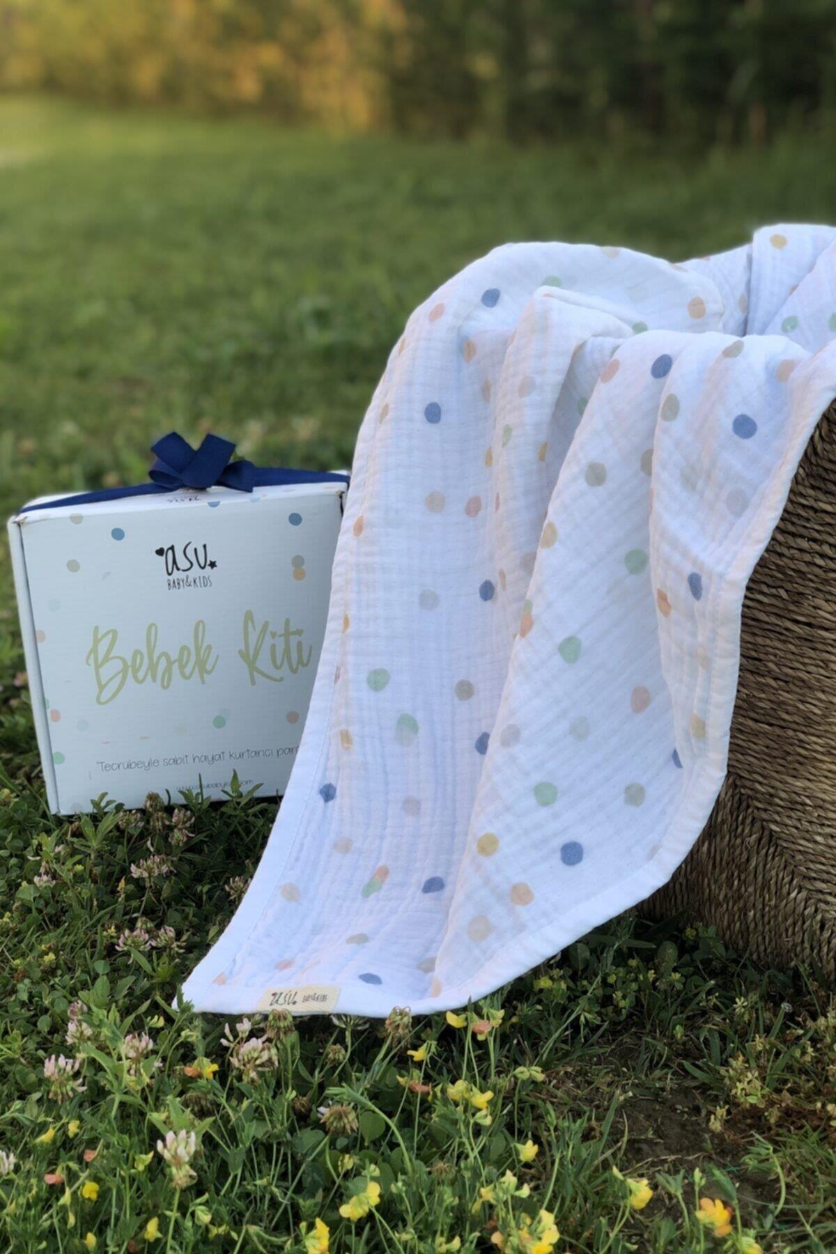Asu Baby&Kids  Color Dot  Organik 4 Kat  Müslin Battaniye