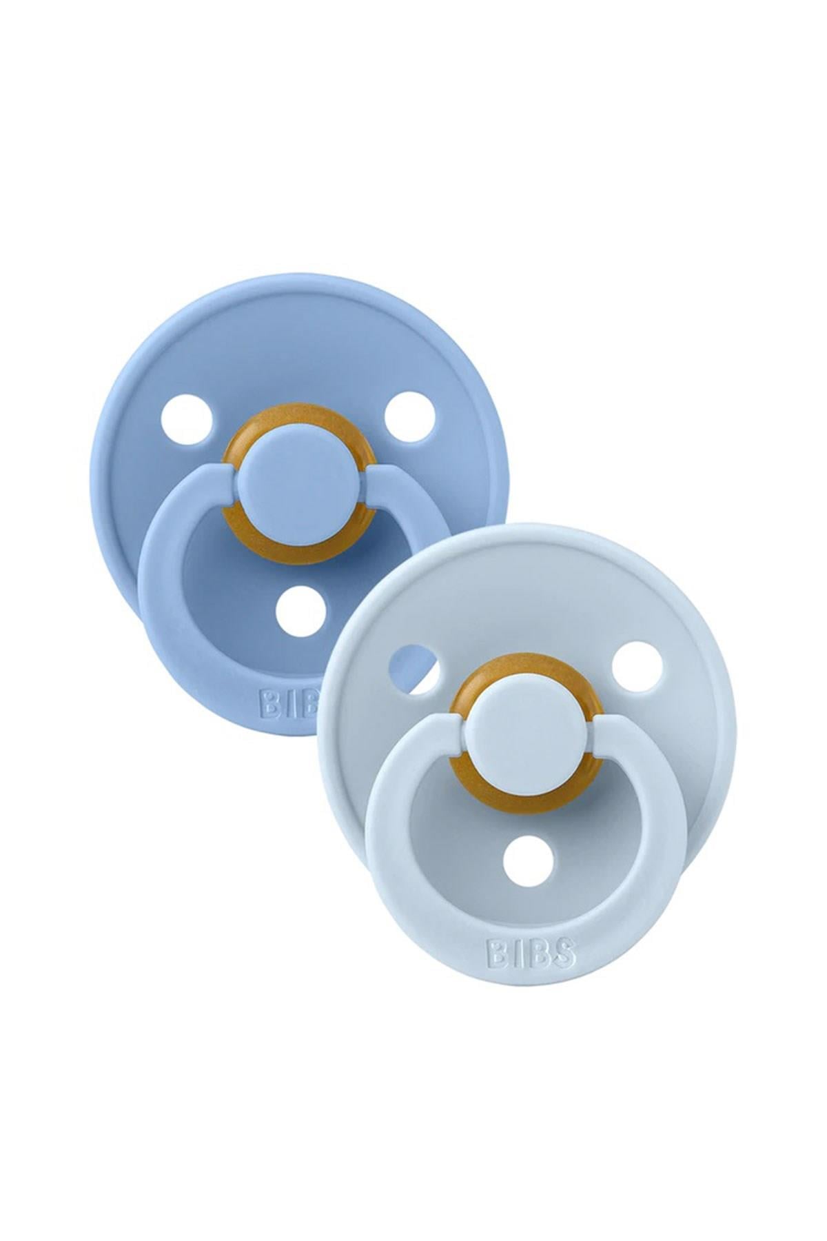 BIBS Colour İkili Kauçuk Emzik - Sky Blue / Baby Blue