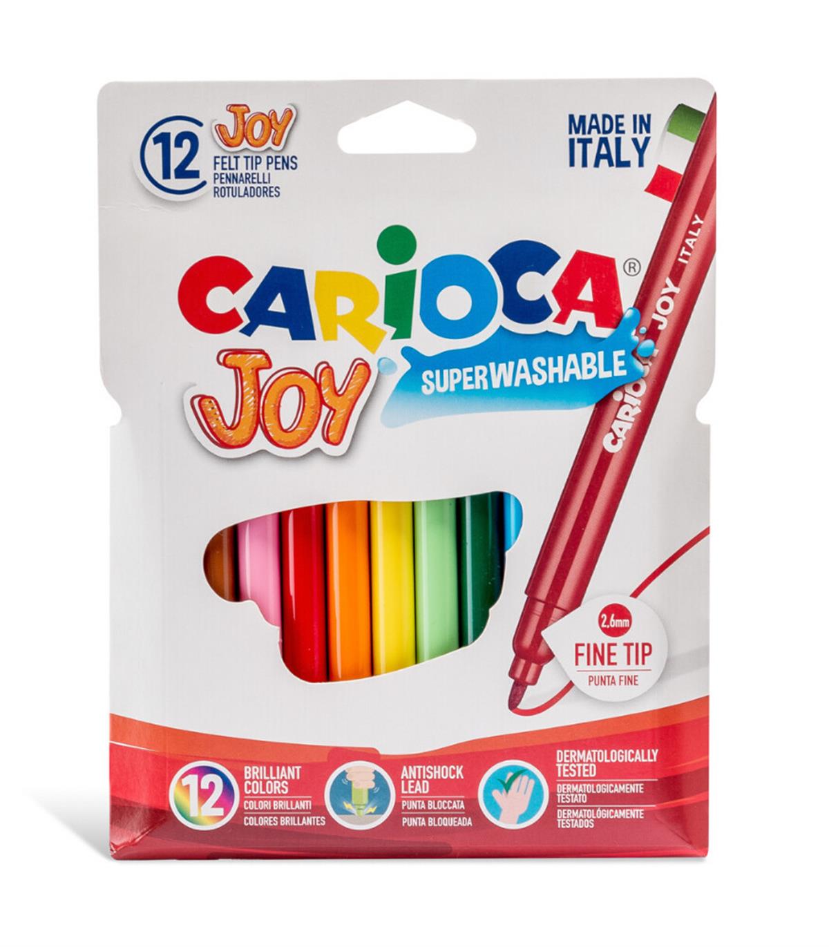 CARIOCA JOY SÜPER YIKANABİLİR KEÇELİ BOYA KALEMİ 12'Lİ