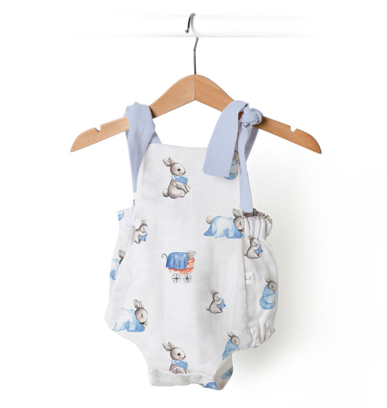 Deux Lapins Bébé Lapin Müslin Bebek Tulum
