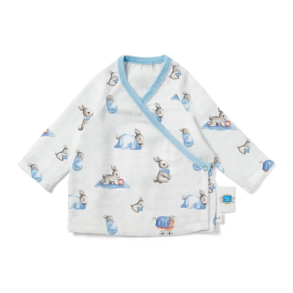 Deux Lapins Bébé Lapin Müslin Kimono Hırka