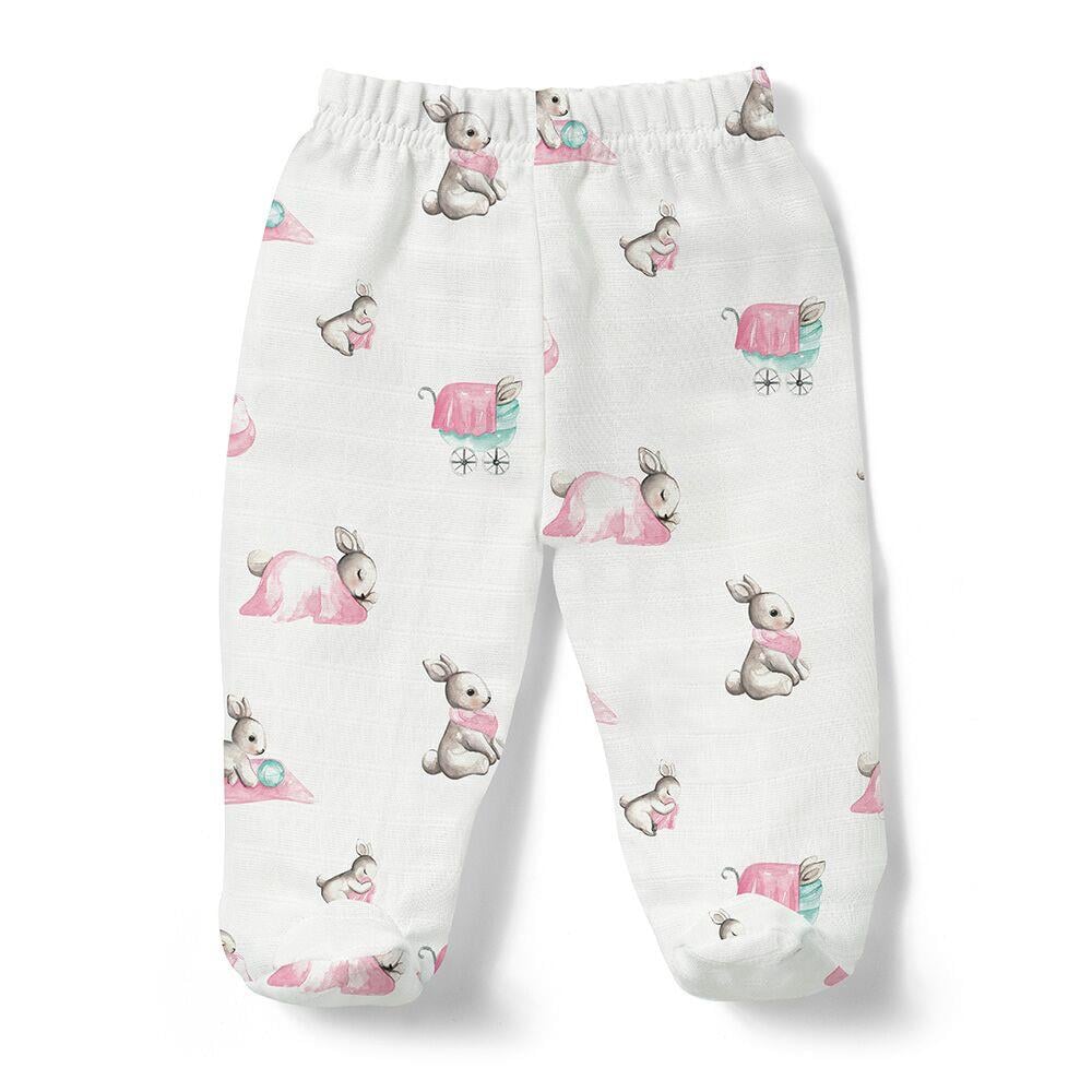 Deux Lapins Bébé Lapin Rose Müslin Patikli Alt
