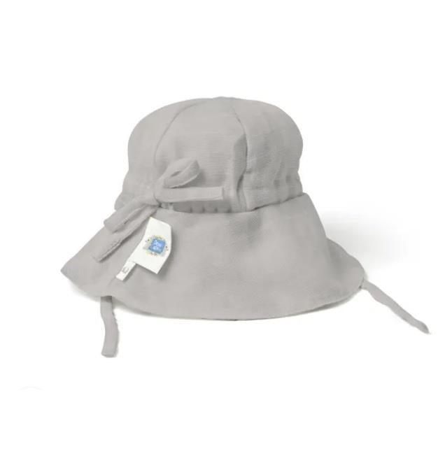 Deux Lapins Cotton Grey Müslin bebek Şapkası