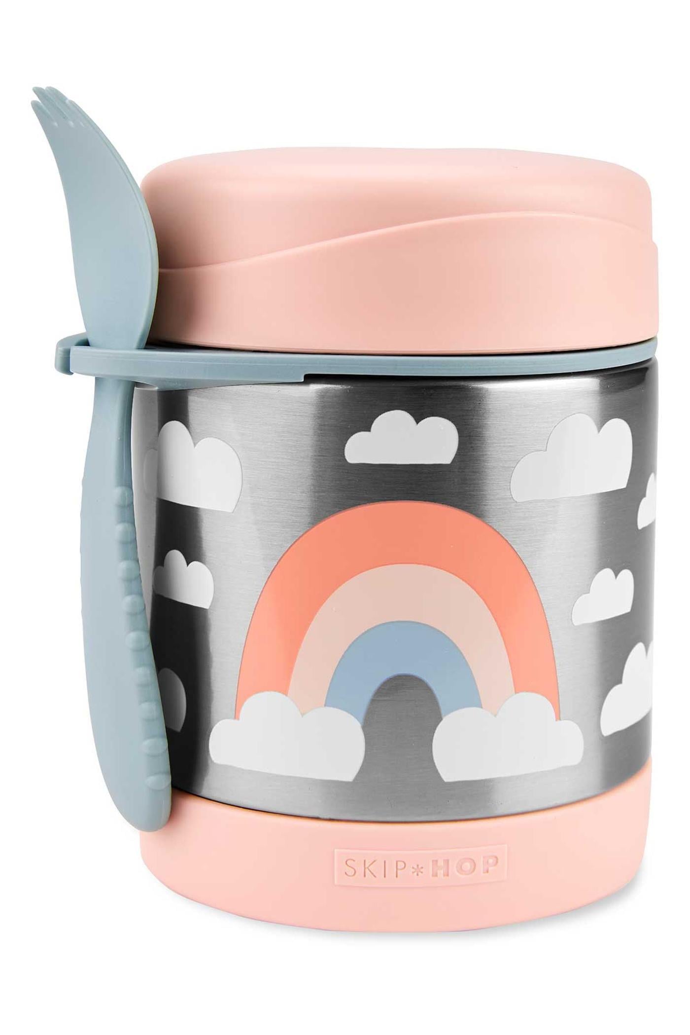 Skip Hop Spark Style Paslanmaz Çelik Mama Saklama ve Taşıma Termosu Gökkuşağı 2 Parça Set