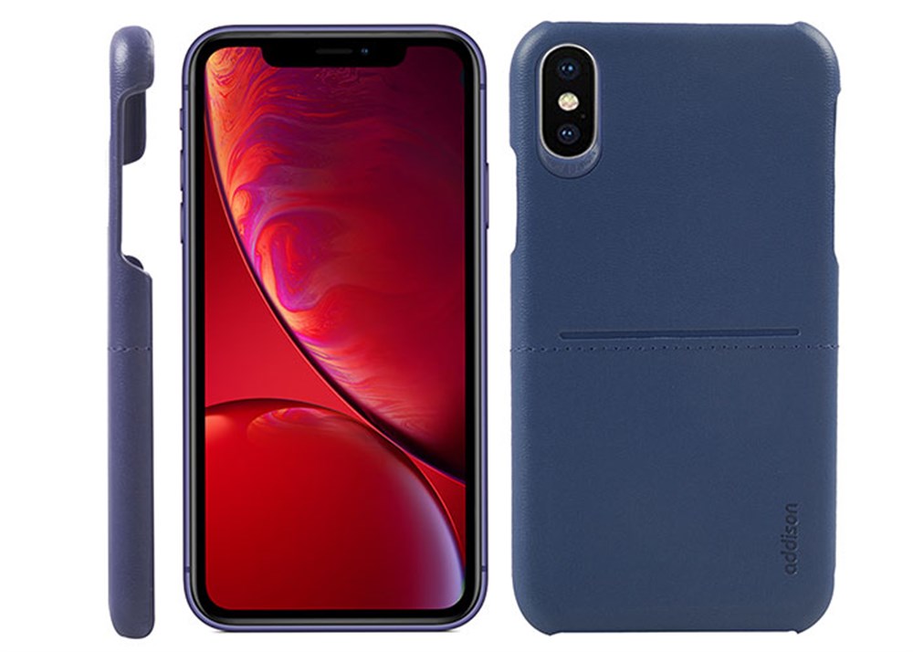 ADDISON IP-903 IPHONE XS MAX DERI KILIF LACIVERT