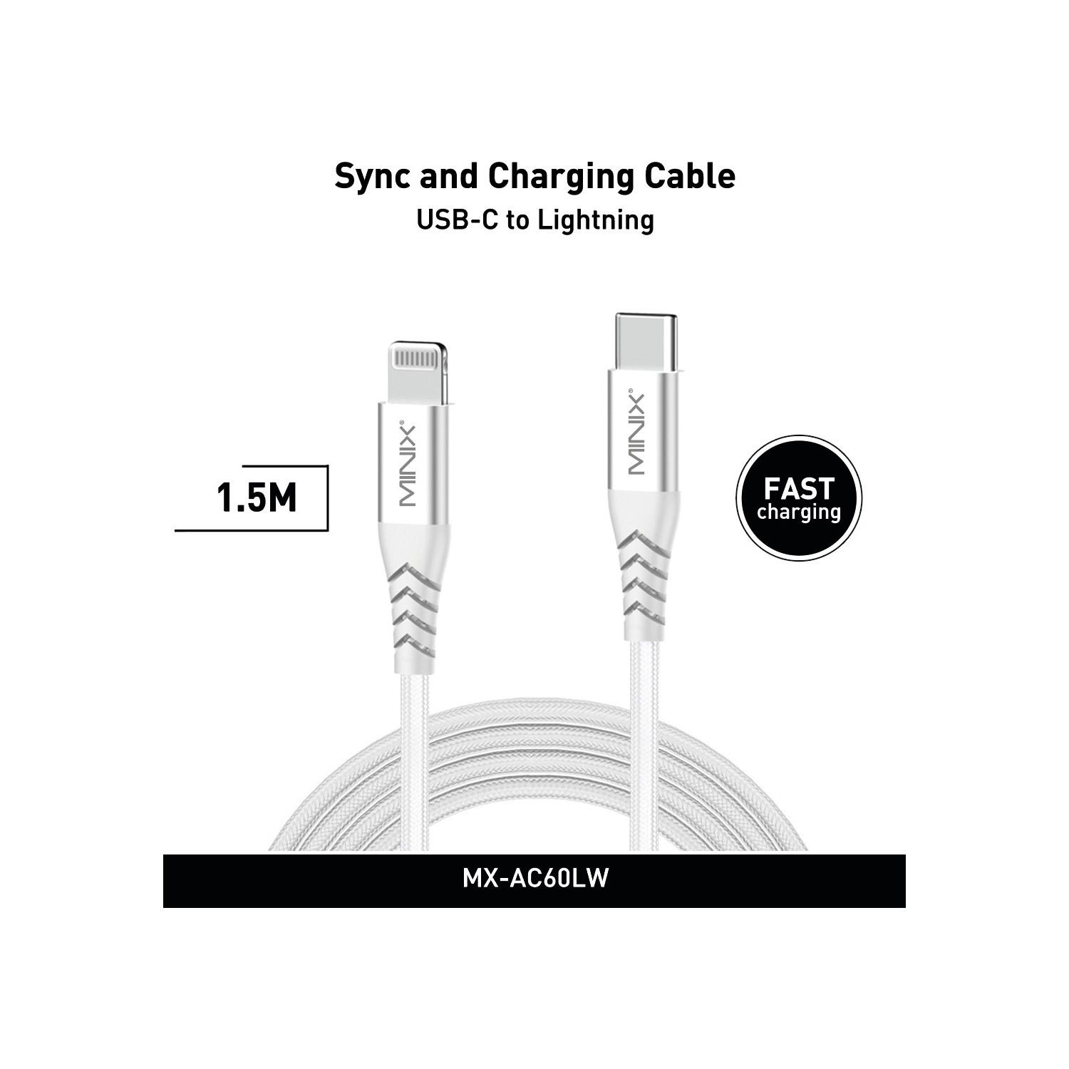Minix Usb-C To Lightning Cable 150CM White