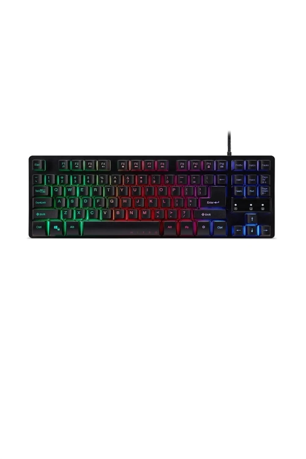 Acer Nitro Keyboard Tkl Tr NKW120 3 Bölgeli R GB Gaming Klavye