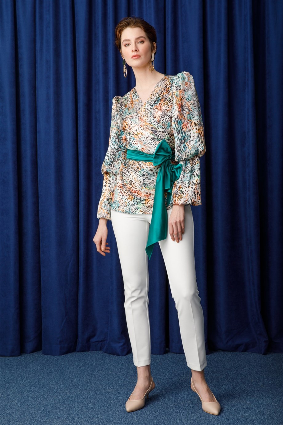 Modailgi Anvelop Kapama Balon Kol Bluz LEOPAR