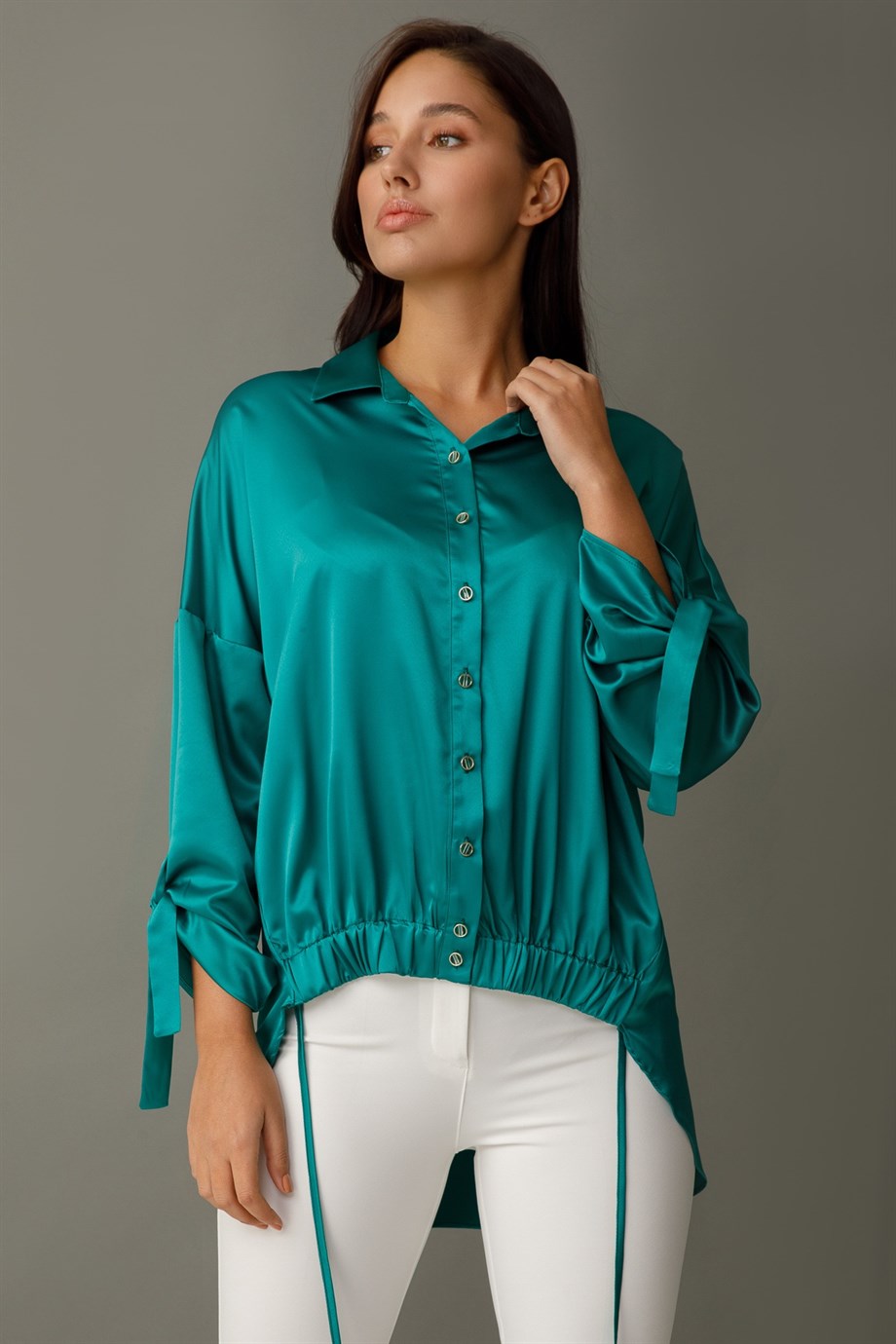 Modailgi Oversize Gömlek ZÜMRÜT