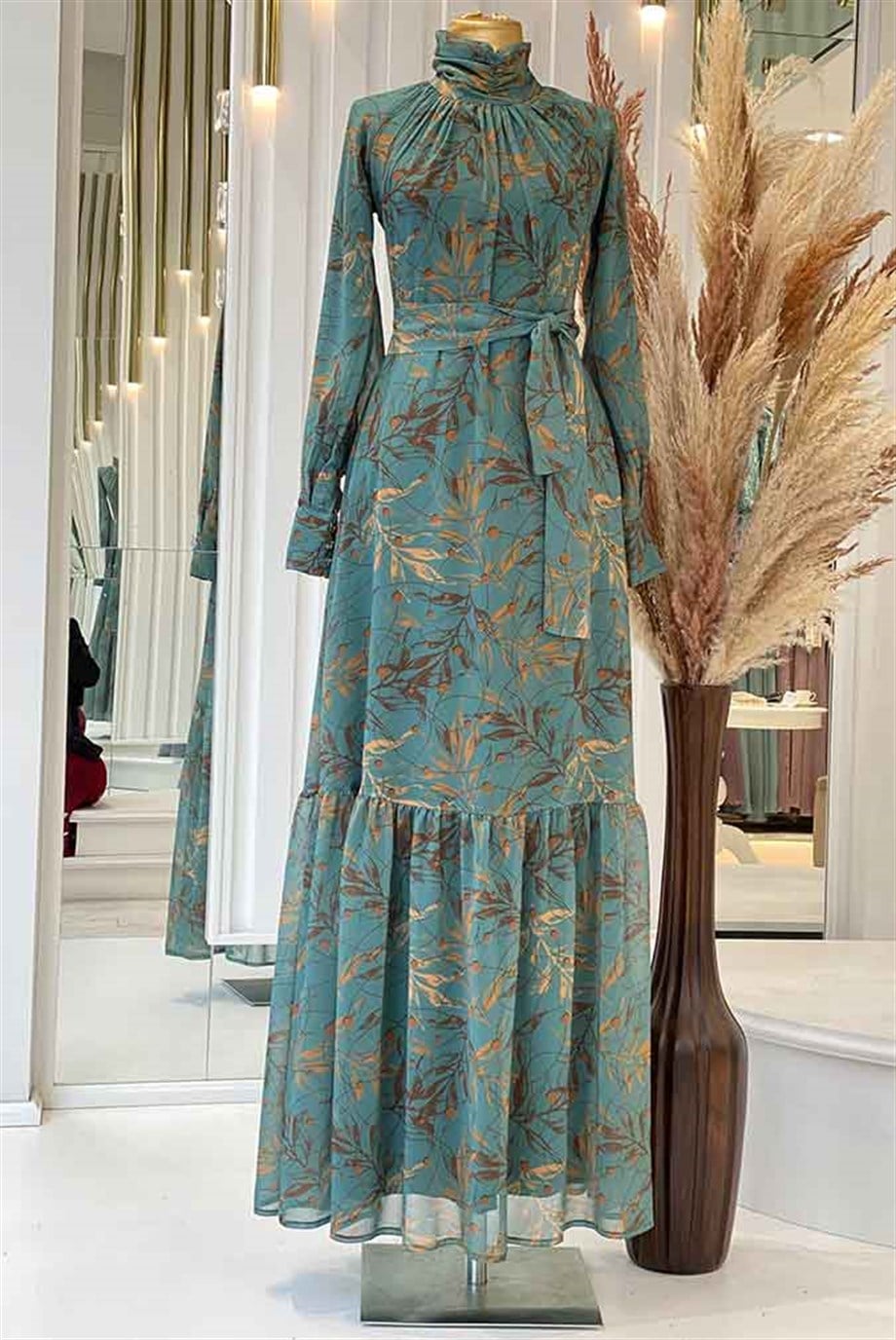 Pınar Şems Burçak Elbise Yeşil