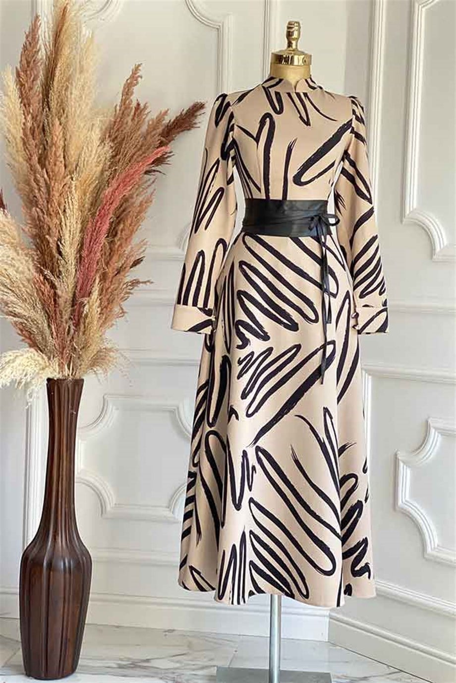 Pınar Şems Eflin Elbise Vizon