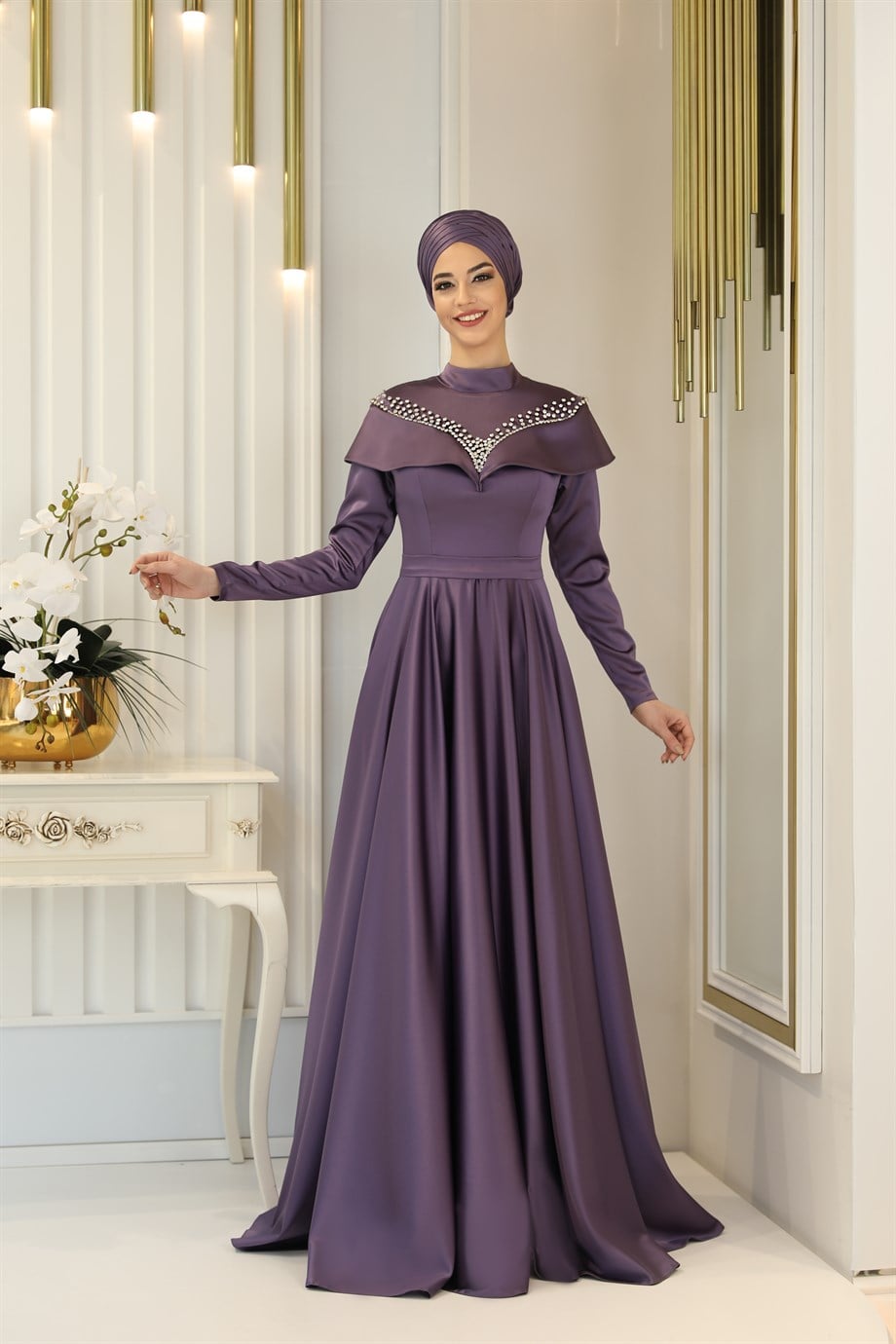Pınar Şems Flover Abiye Lila
