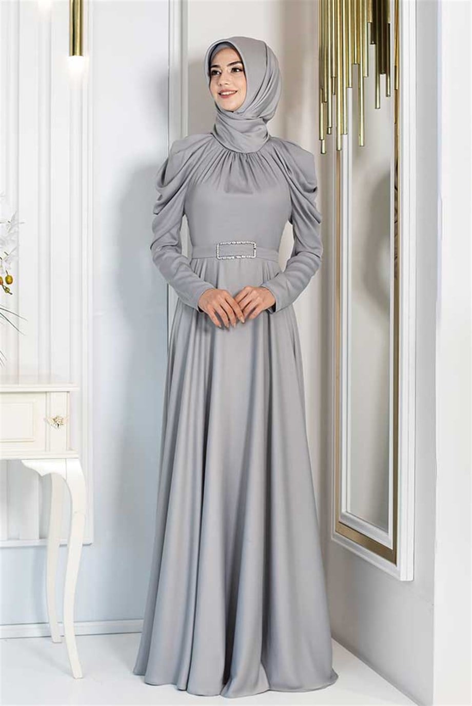 Pınar Şems Huri Abiye Gri