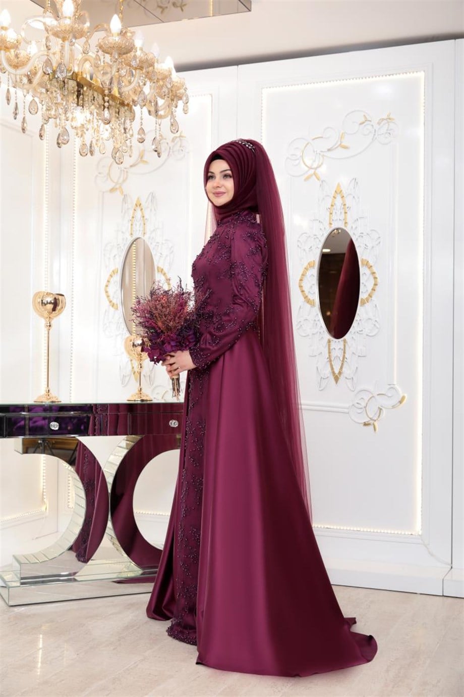 Pınar Şems İkbal Abiye Mor