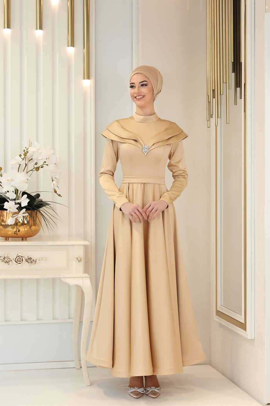 Pınar Şems Rüya Abiye Gold