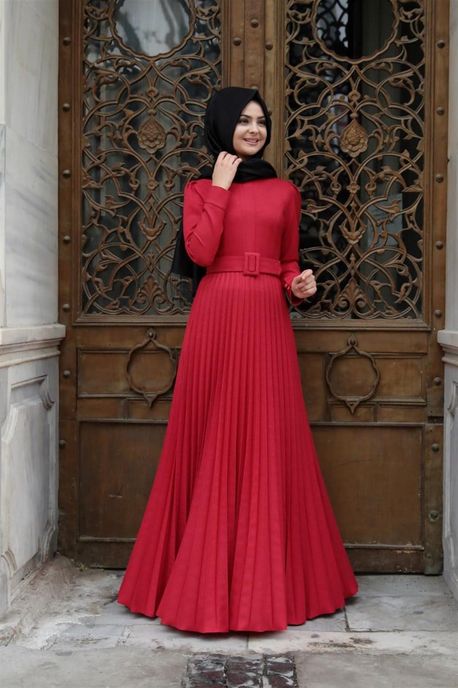 Pınar Şems Yeni Piliseli Elbise Kırmızı