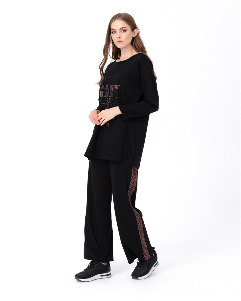 SCL ŞERİTLİ RAHAT KESİM PANTOLON