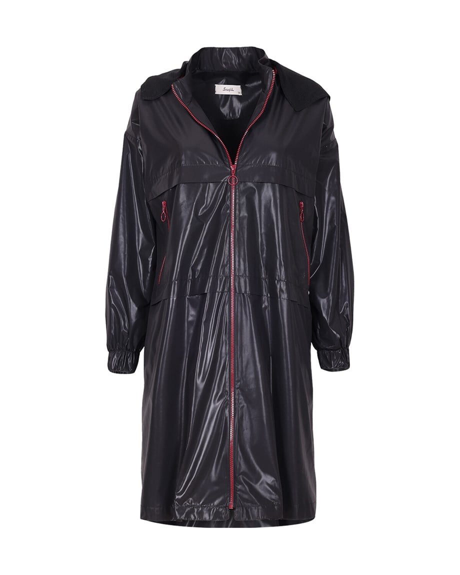 SEÇİL KAPÜŞONLU FERMUARLI TRENÇKOT