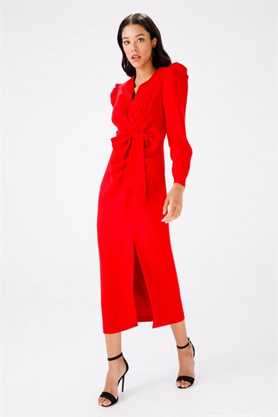 Modailgi Elbise Kırmızı
