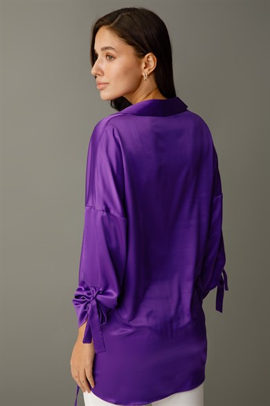 Modailgi Oversize Gömlek Mor