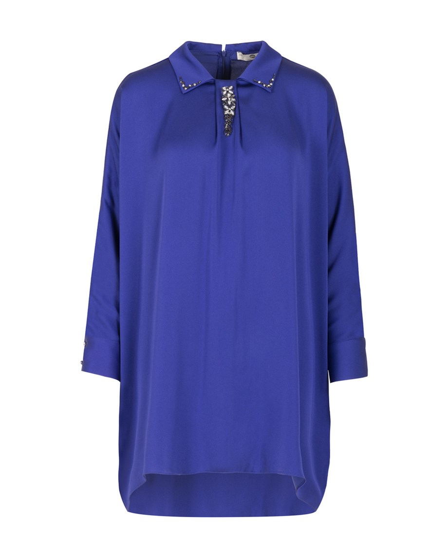 Aksesuarlı Tunik - Sax