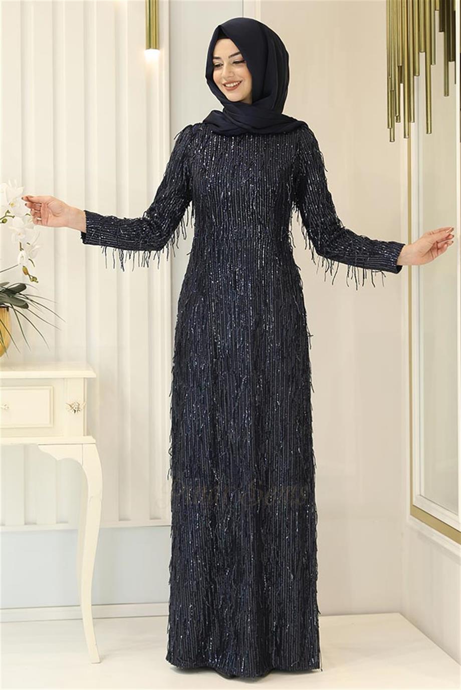 Pınar Şems Afra Abiye Lacivert