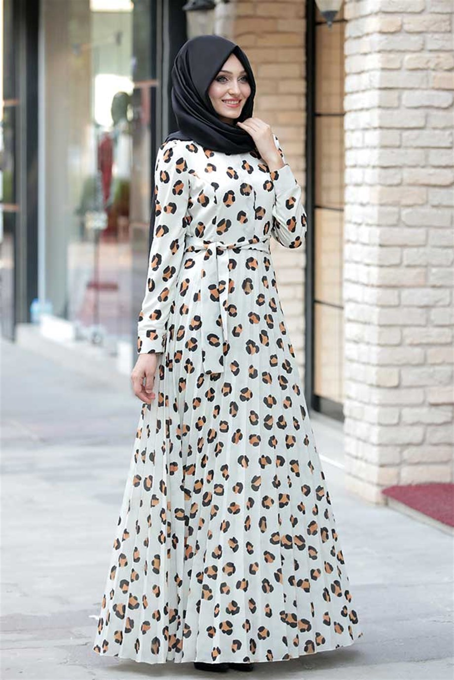 Pınar Şems Ahenk Elbise Ekru