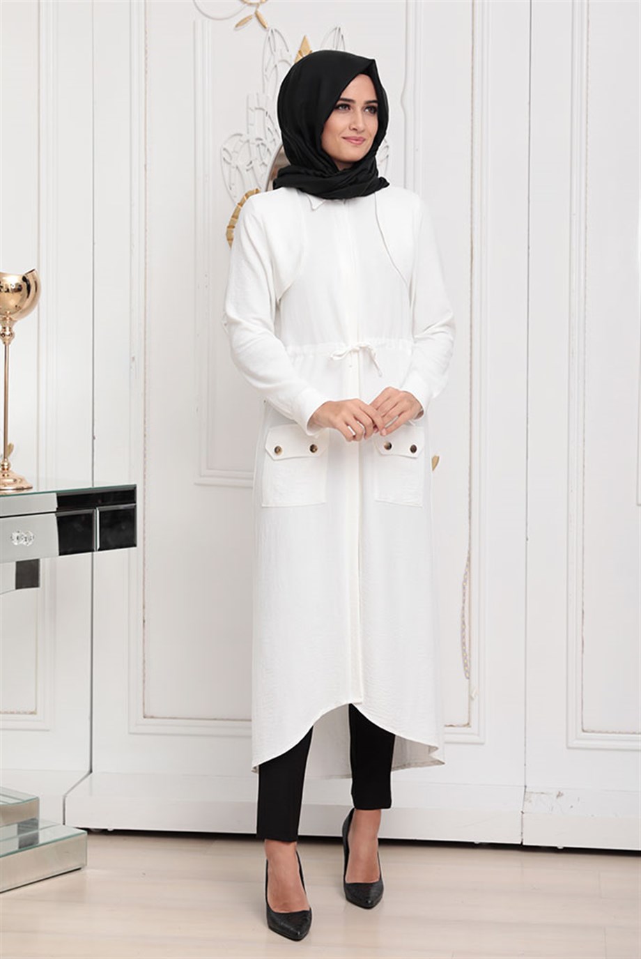 Pınar Şems Cepli Tunik Ekru