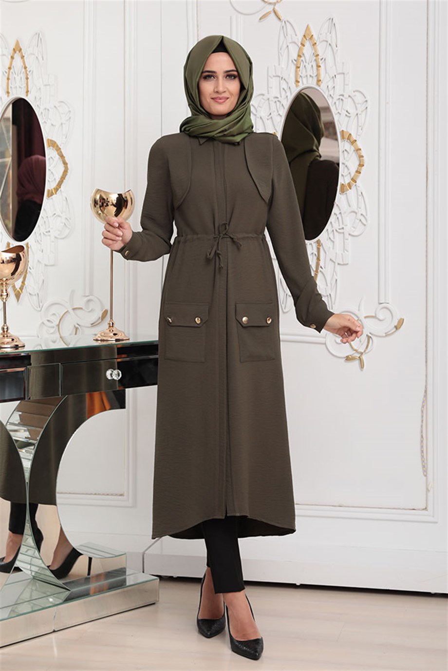 Pınar Şems Cepli Tunik Haki