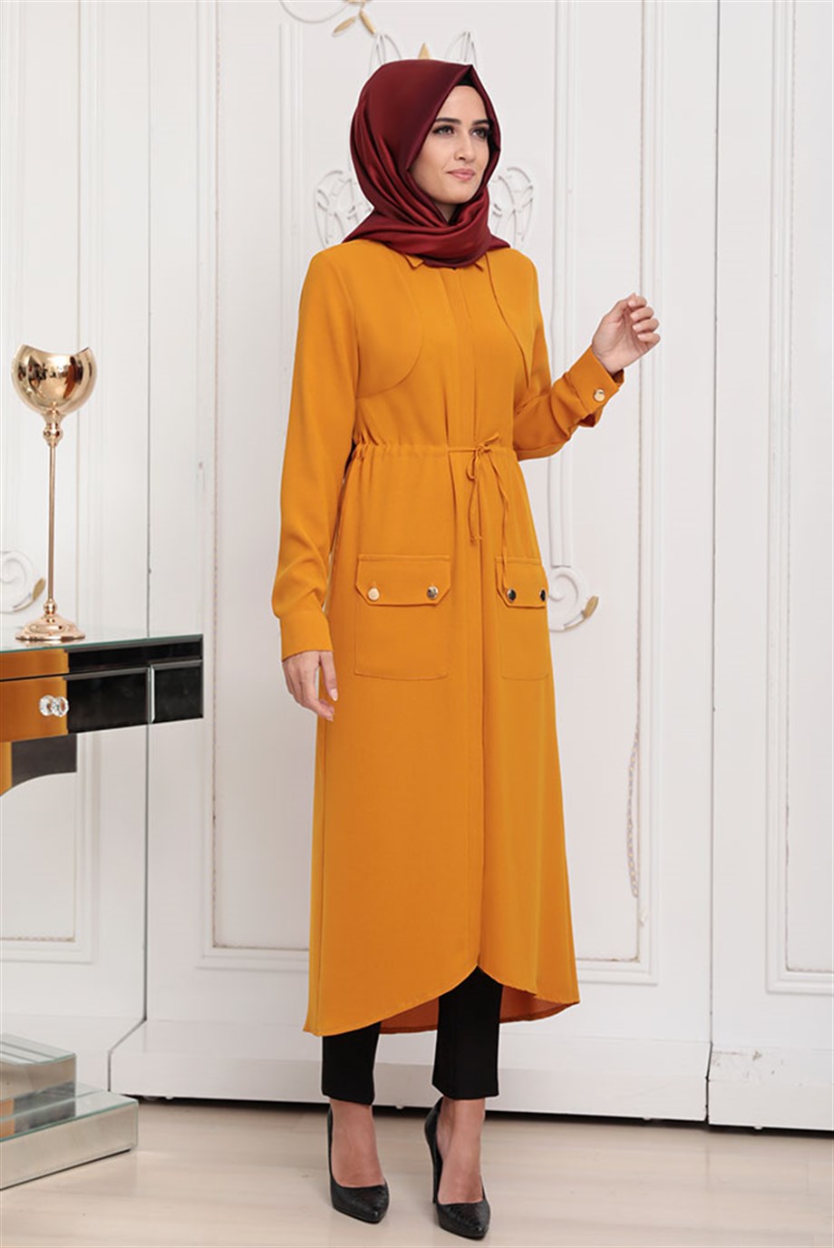 Pınar Şems Cepli Tunik Hardal