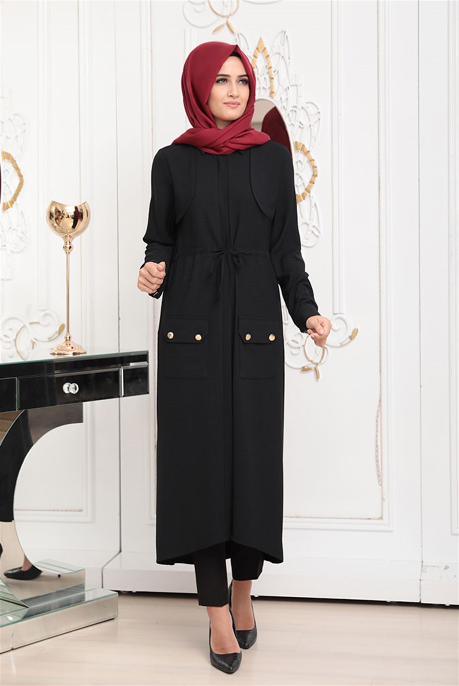 Pınar Şems Cepli Tunik Siyah