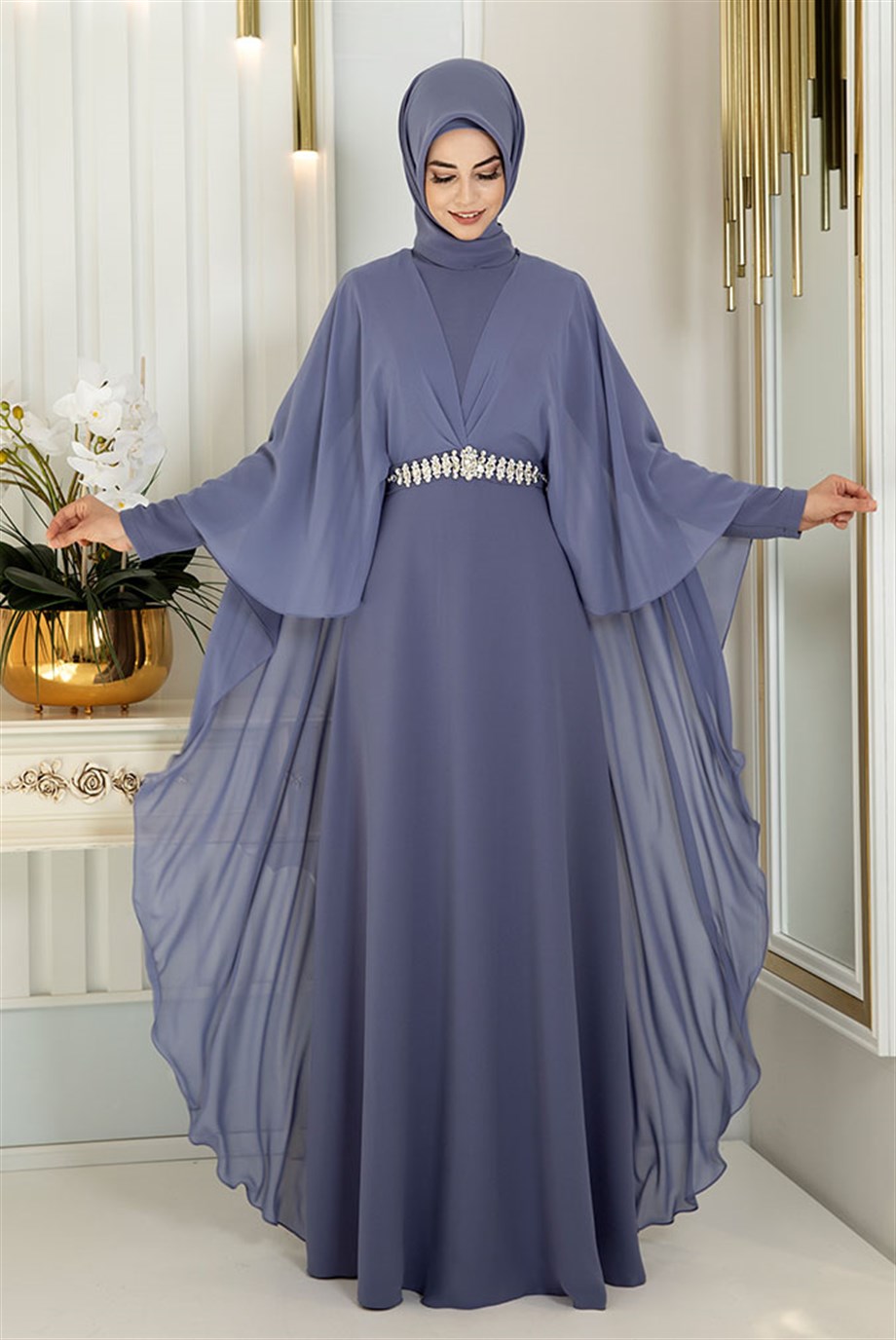 Pınar Şems Ceyda Elbise İndigo