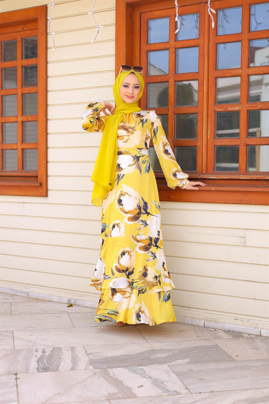 Pınar Şems Erguvan Elbise Sarı