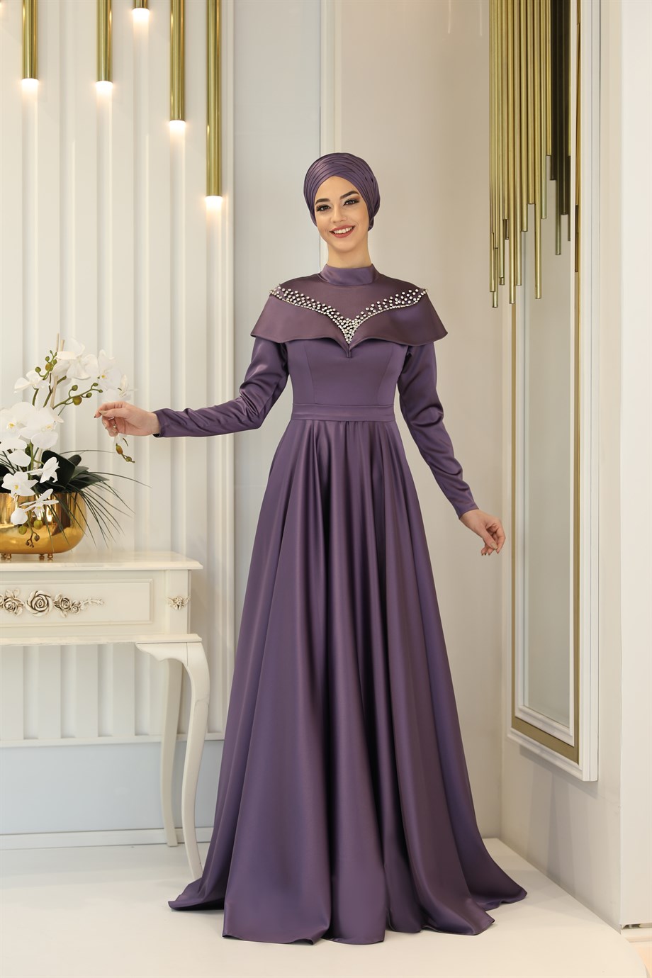 Pınar Şems Flover Abiye Lila