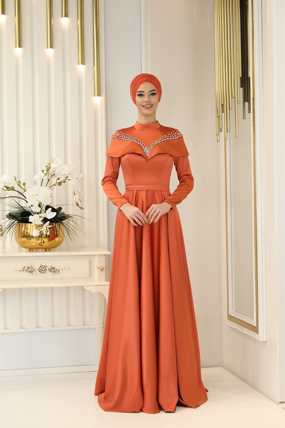 Pınar Şems Flover Abiye Şeftali