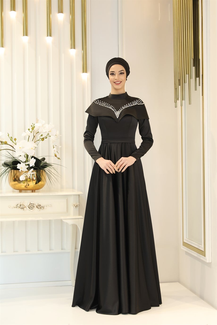 Pınar Şems Flover Abiye Siyah