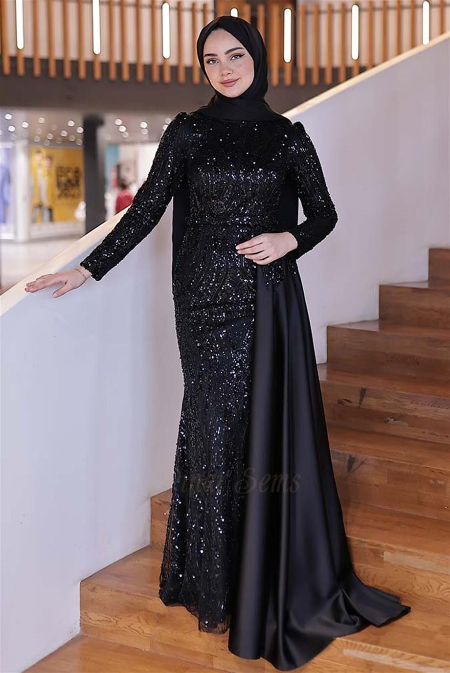 Pınar Şems Hayrunisa Abiye Siyah