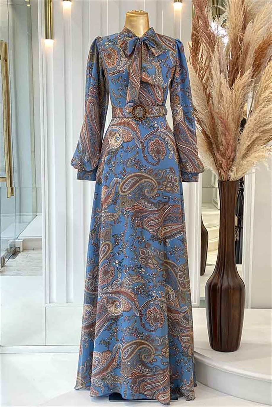 Pınar Şems İkbal Elbise İndigo